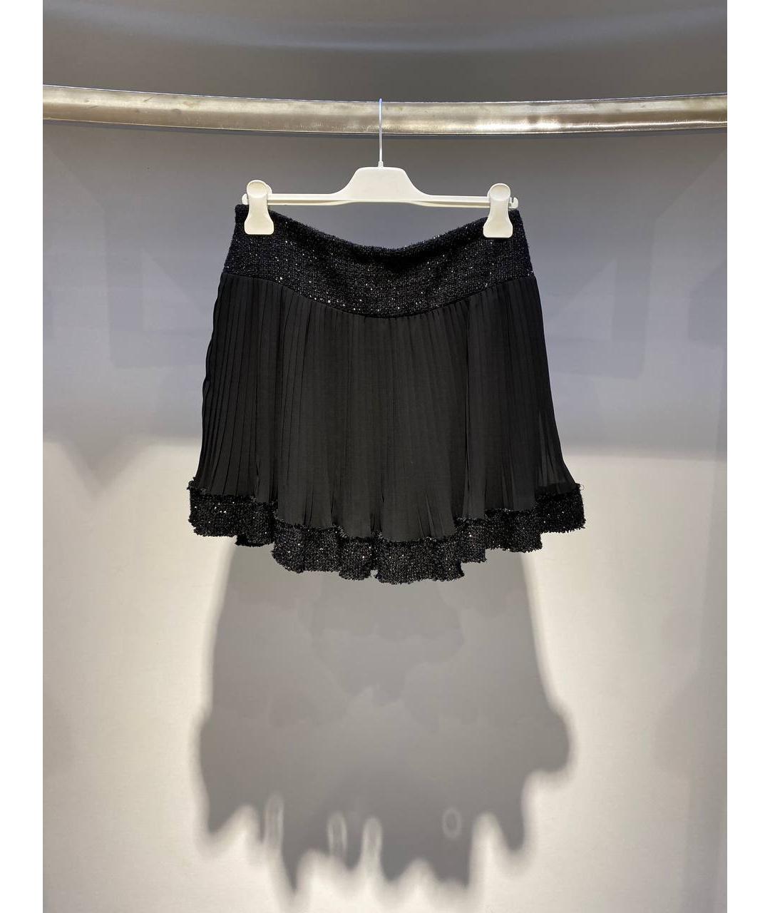 MONNALISA Черная полиэстеровая юбка, фото 3