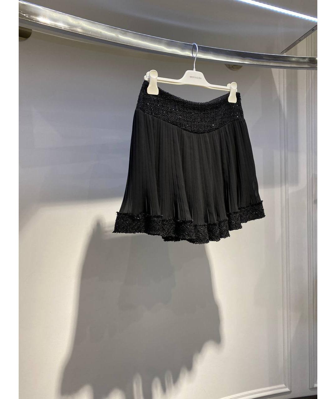 MONNALISA Черная полиэстеровая юбка, фото 2