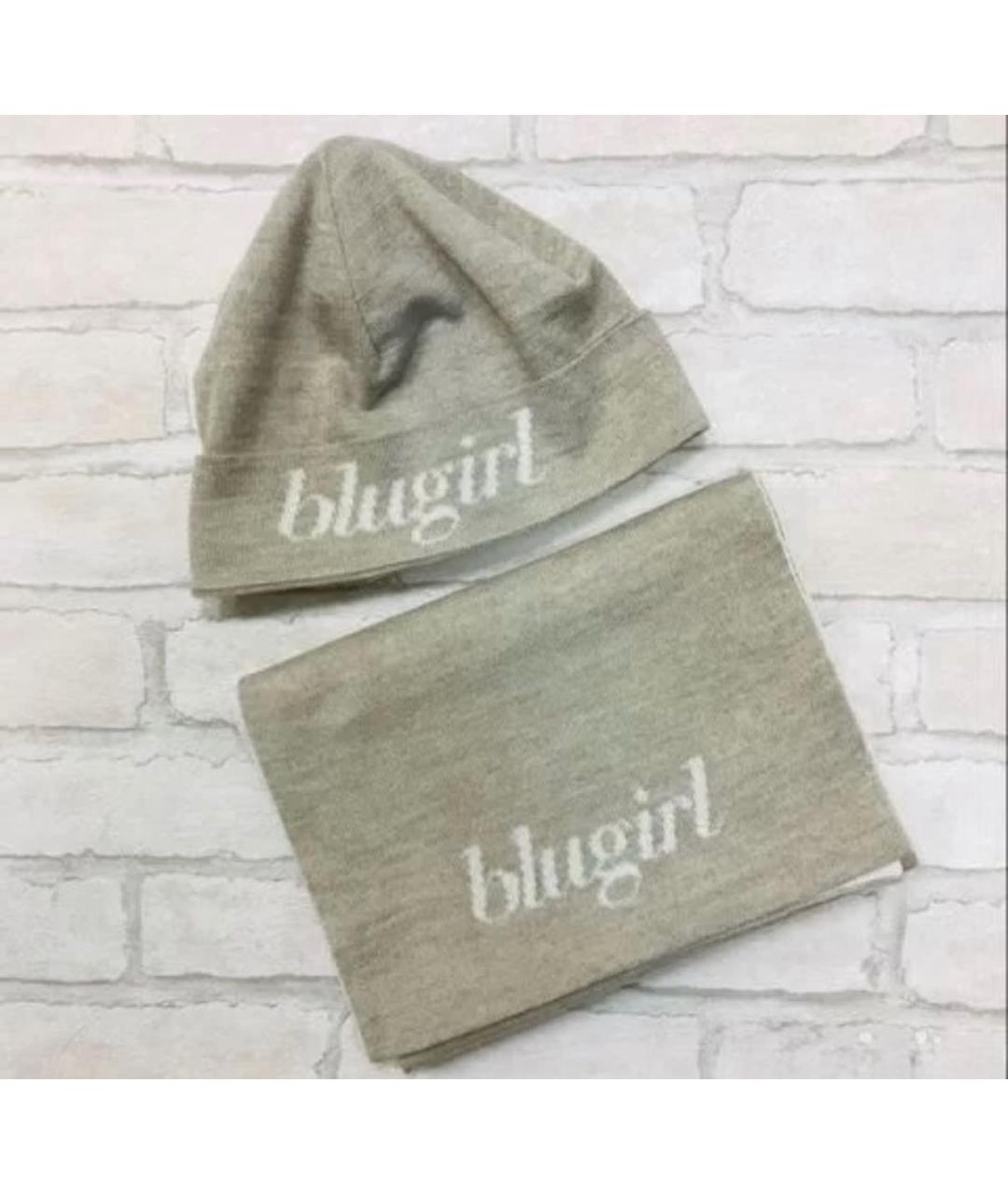 BLUGIRL Бежевая шерстяная шапка, фото 7