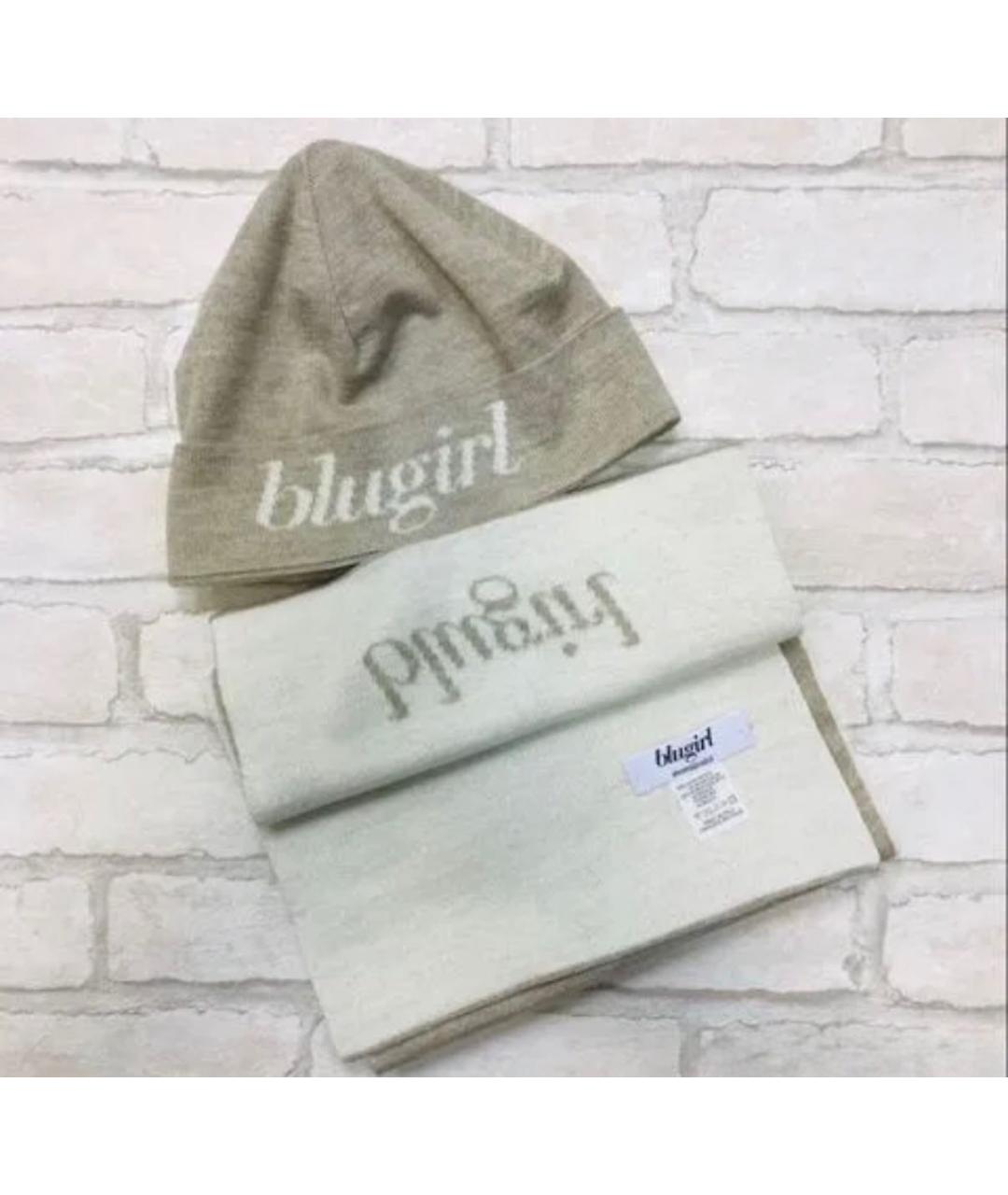 BLUGIRL Бежевая шерстяная шапка, фото 6