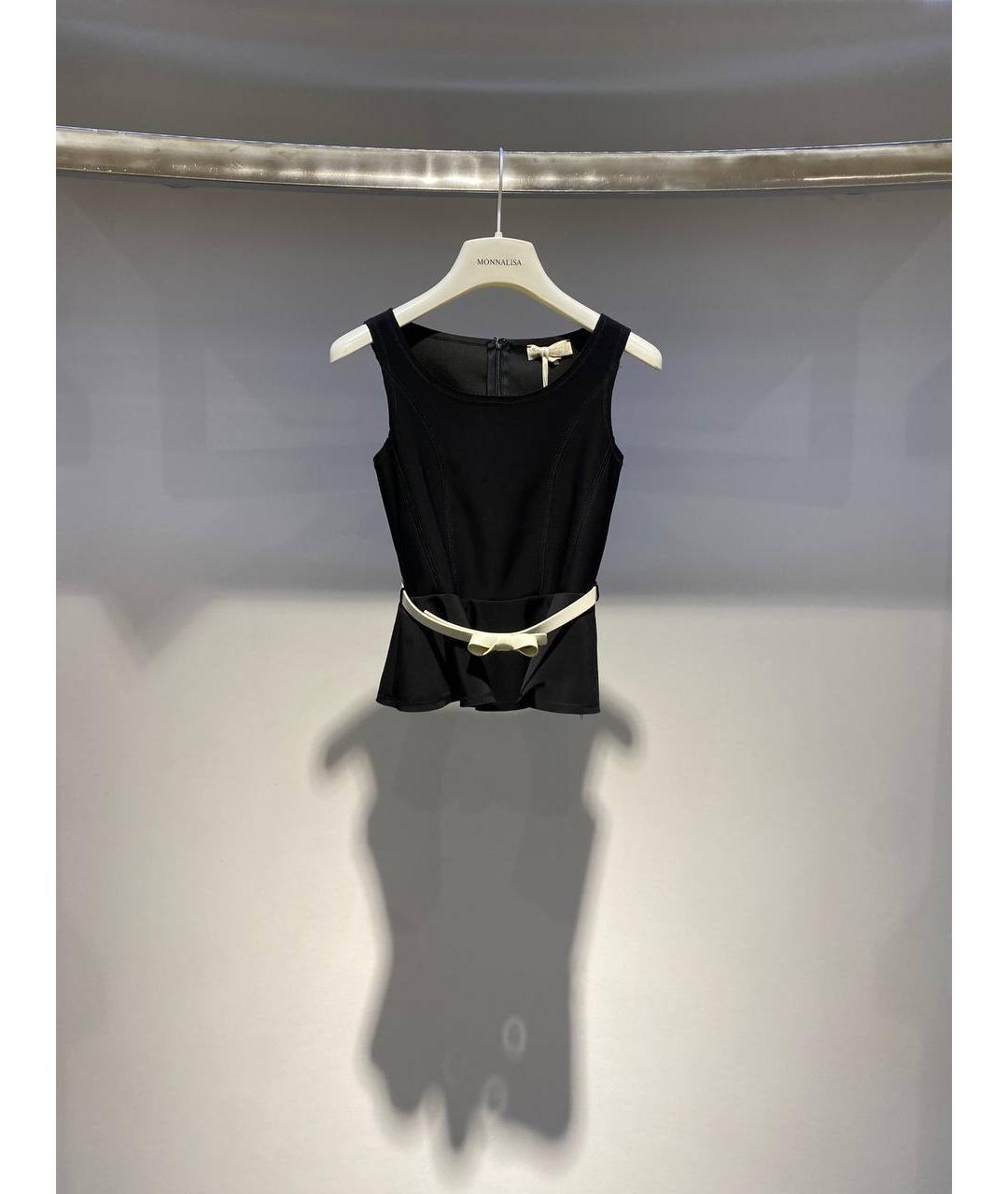 MONNALISA Черный полиэстеровый детская футболка / топ, фото 4