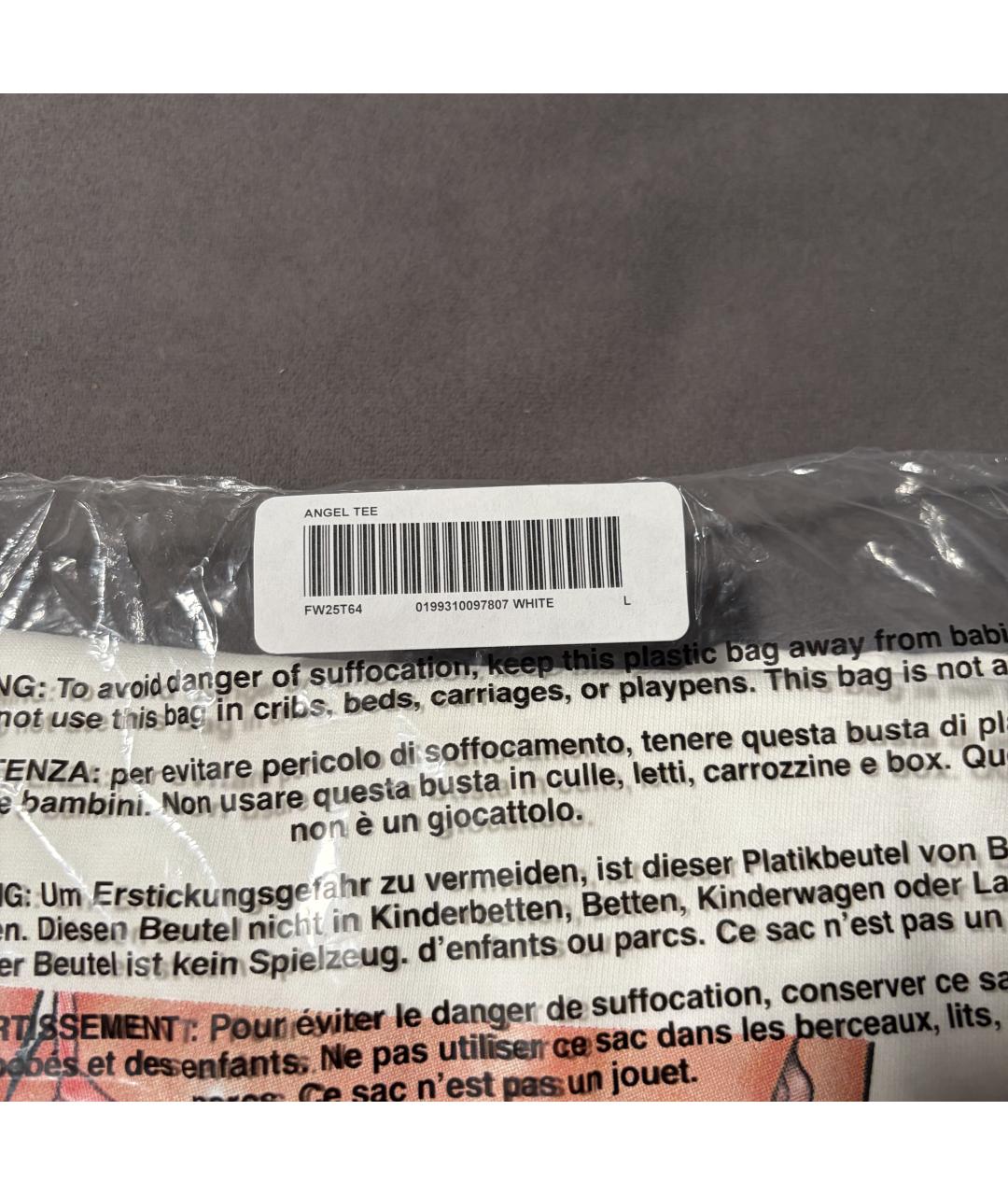 SUPREME Белая хлопковая футболка, фото 5