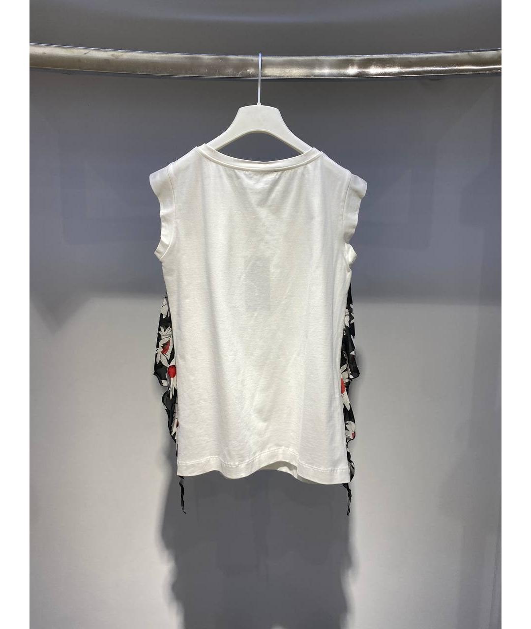 MONNALISA Белый хлопковый детская футболка / топ, фото 3