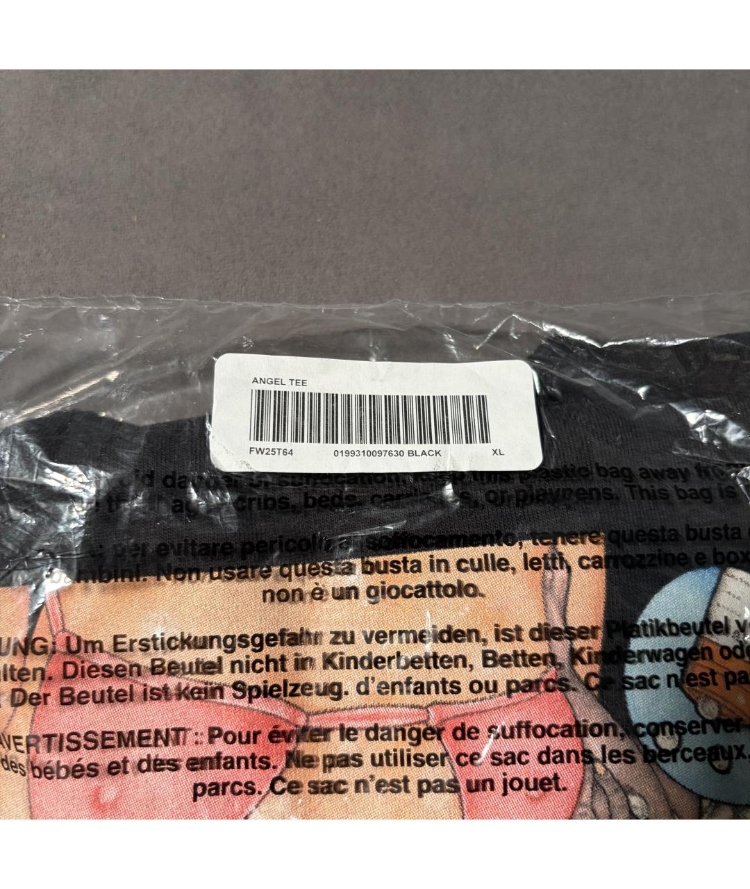 SUPREME Черная хлопковая футболка, фото 5