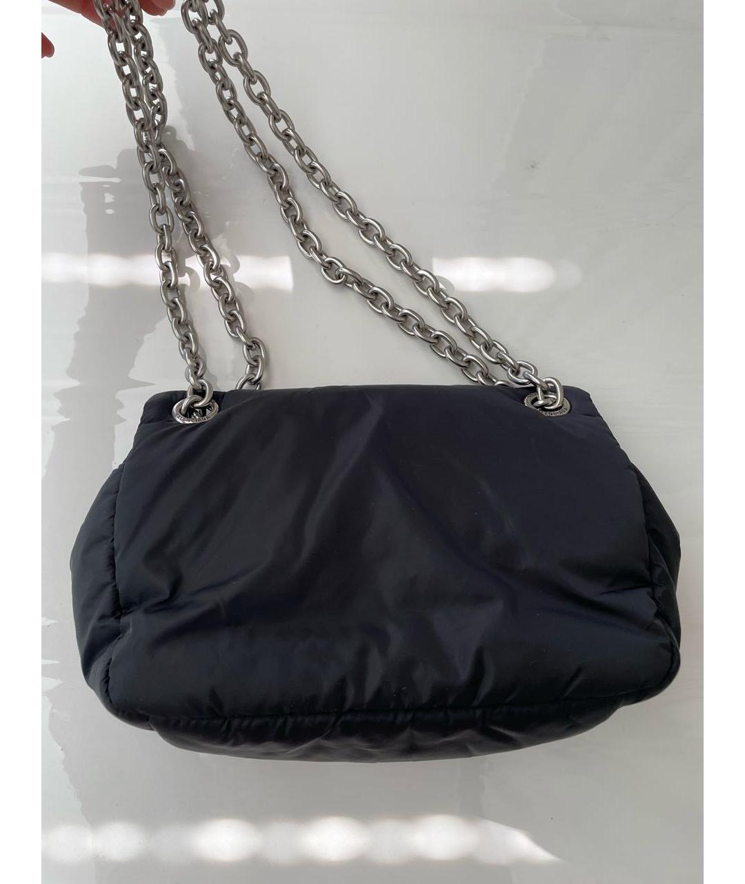 BALENCIAGA Черная тканевая сумка с короткими ручками, фото 3