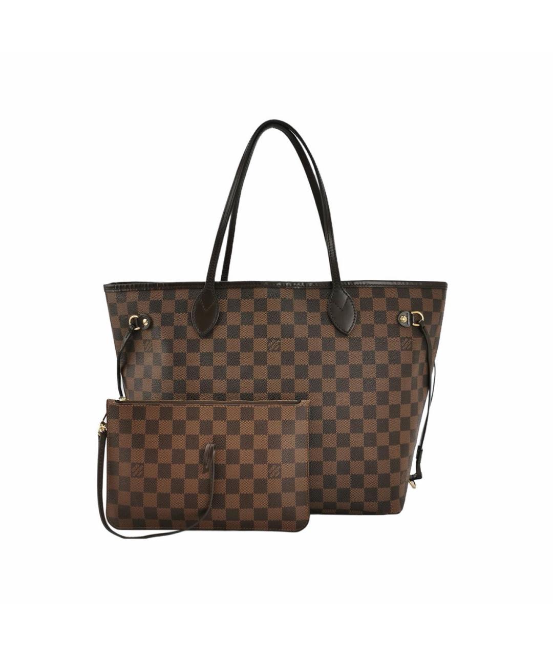 LOUIS VUITTON Коричневая кожаная сумка тоут, фото 1