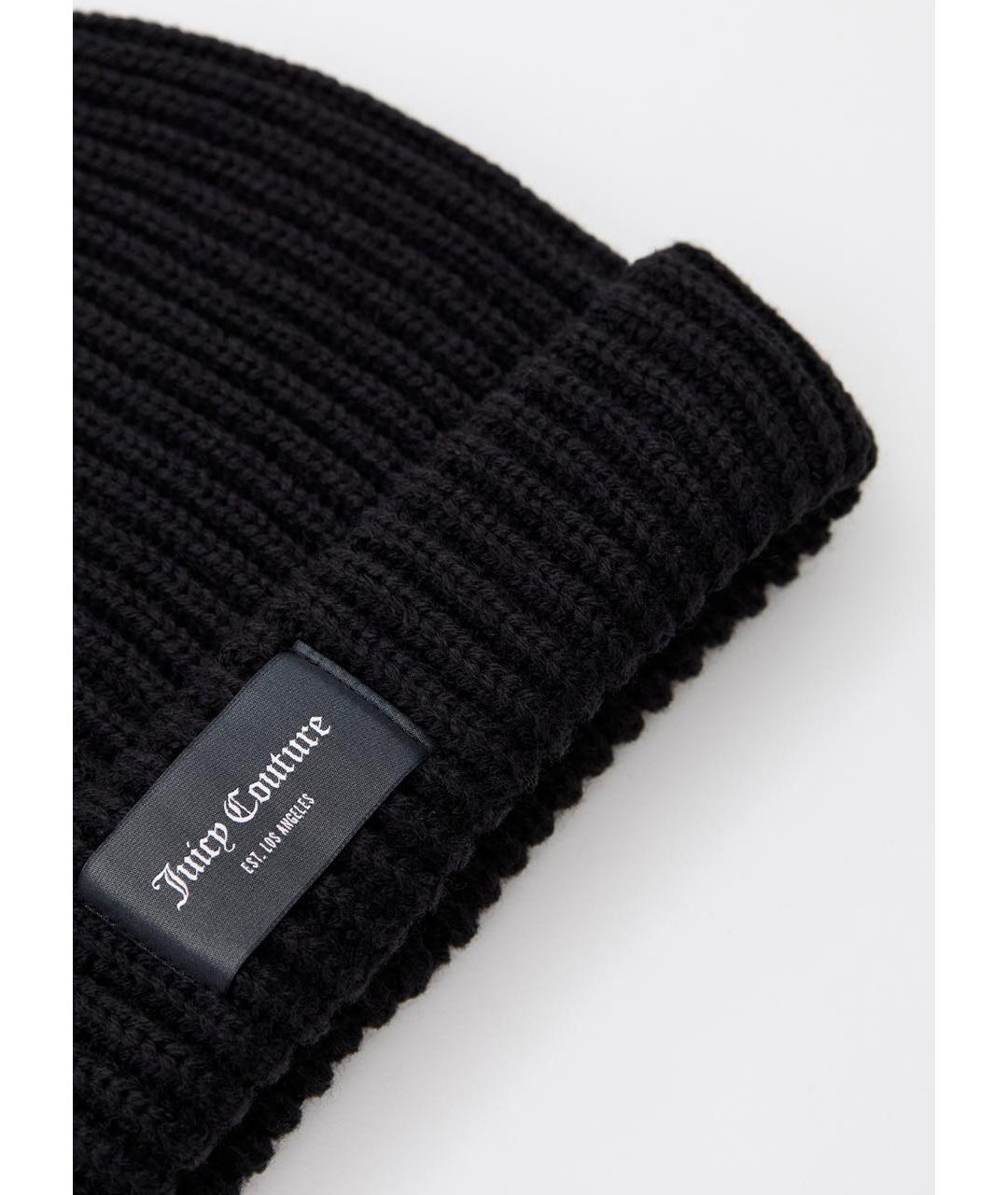 JUICY COUTURE Черная шерстяная шапка, фото 3