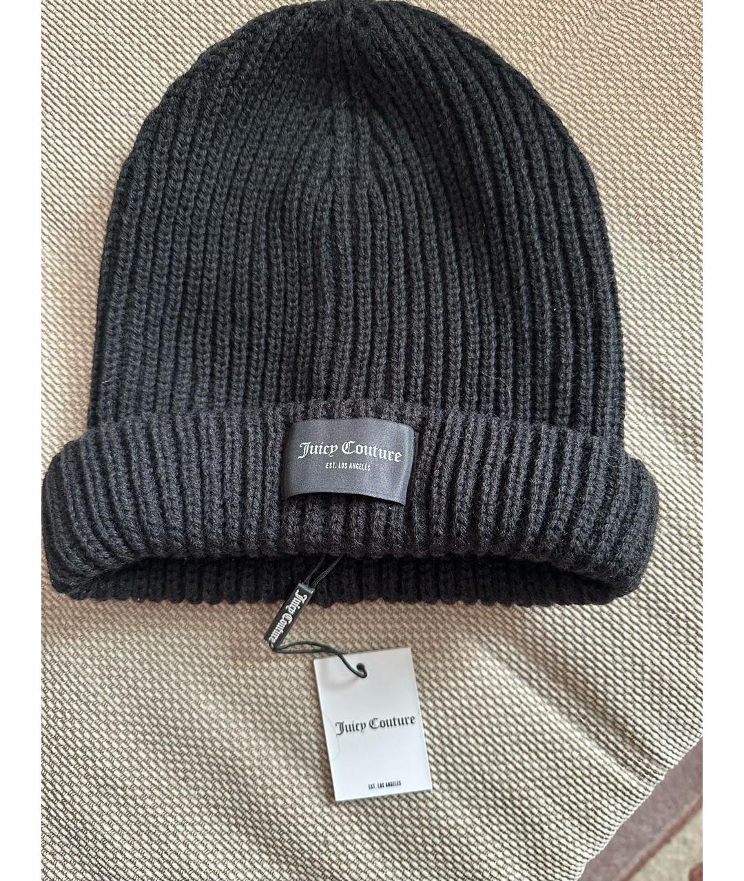 JUICY COUTURE Черная шерстяная шапка, фото 2