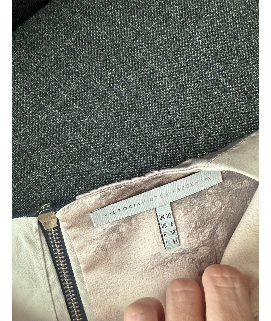 VICTORIA BECKHAM Мульти полиэстеровое повседневное платье, фото 3