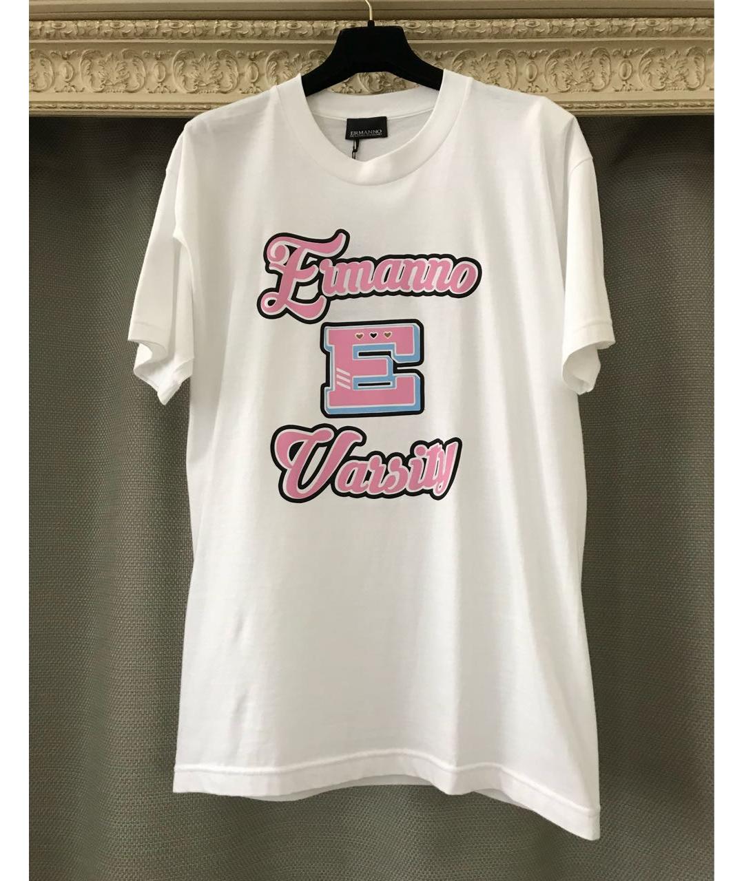 ERMANNO FIRENZE Белая хлопковая футболка, фото 5