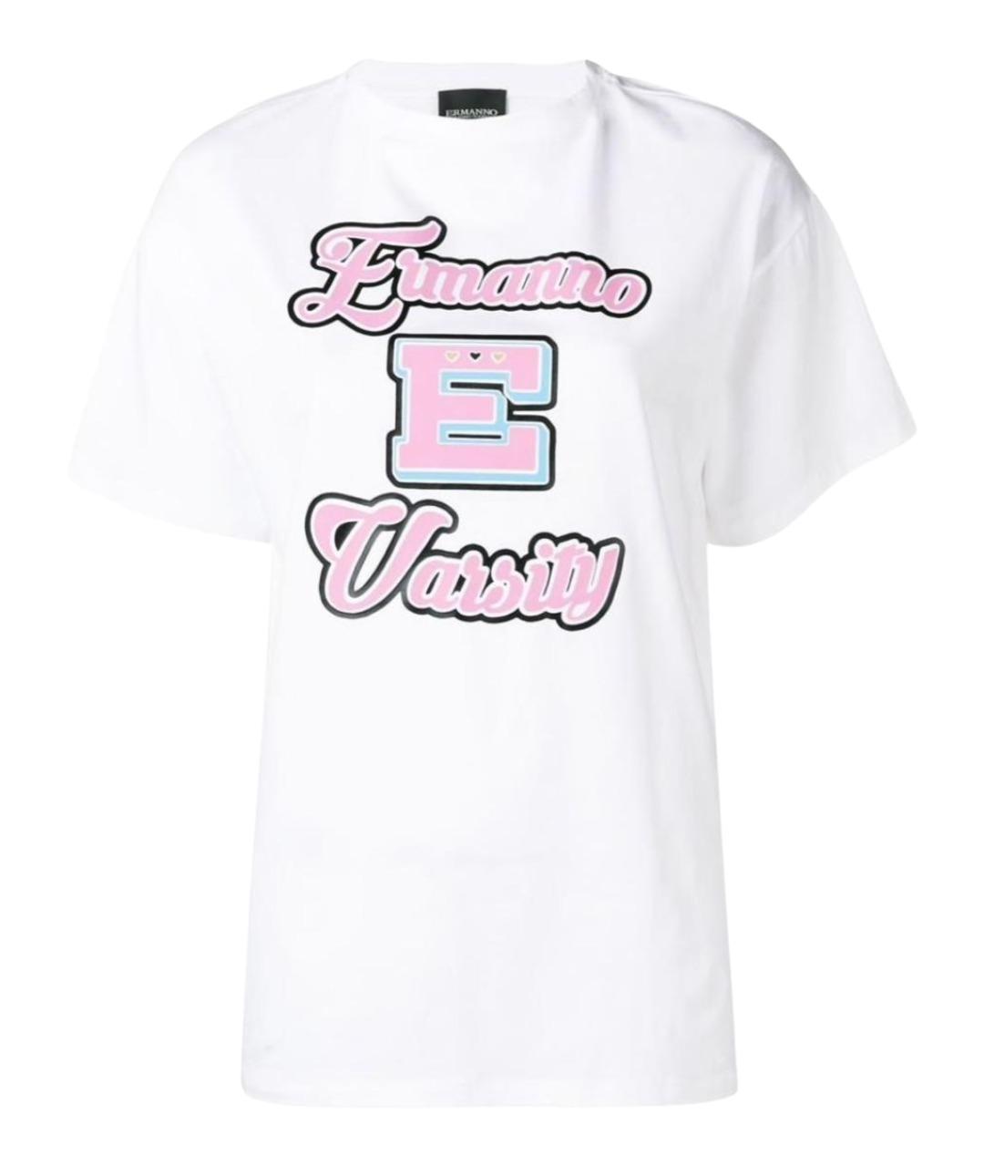 ERMANNO FIRENZE Белая хлопковая футболка, фото 1