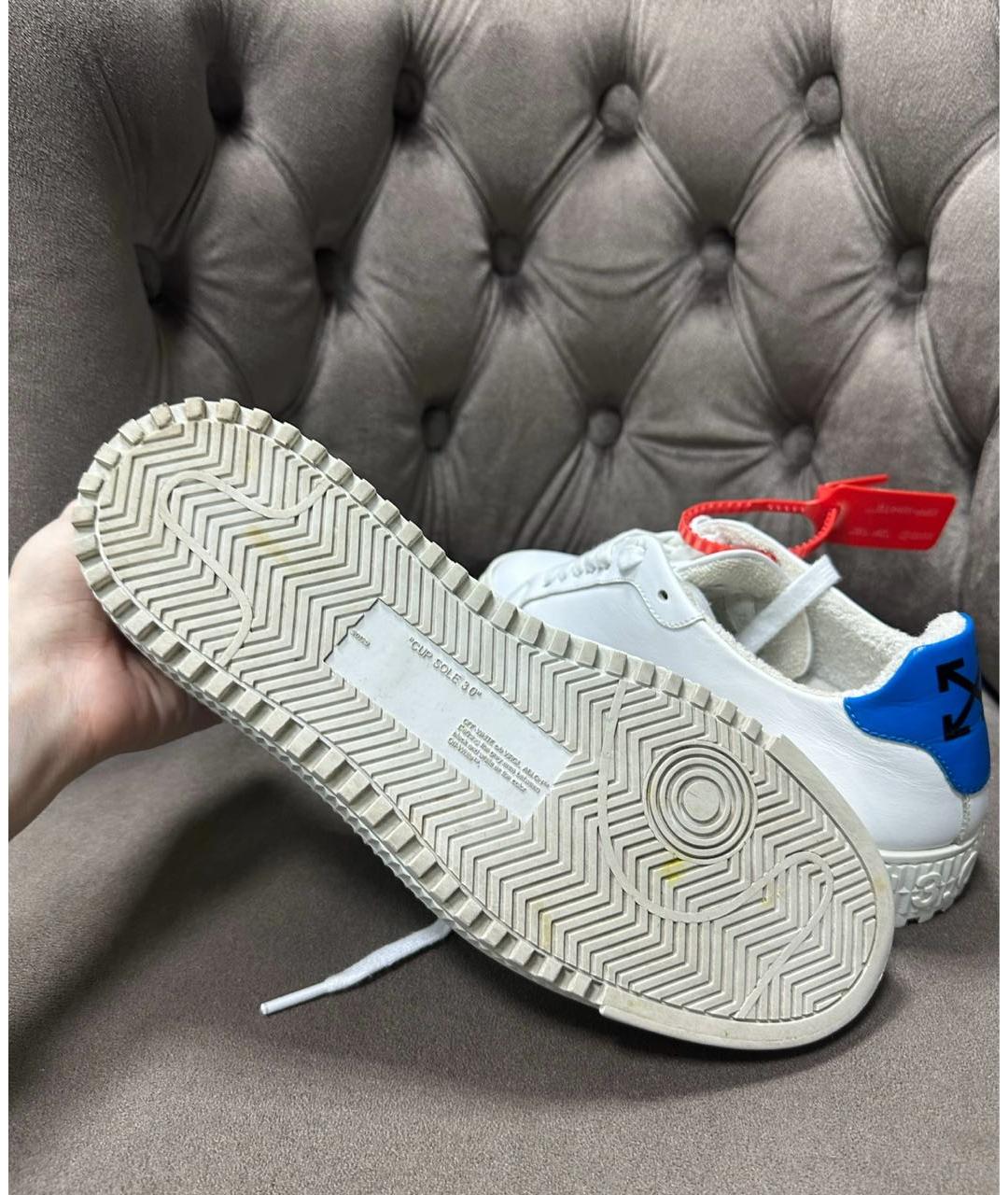 OFF-WHITE Белые кеды, фото 5