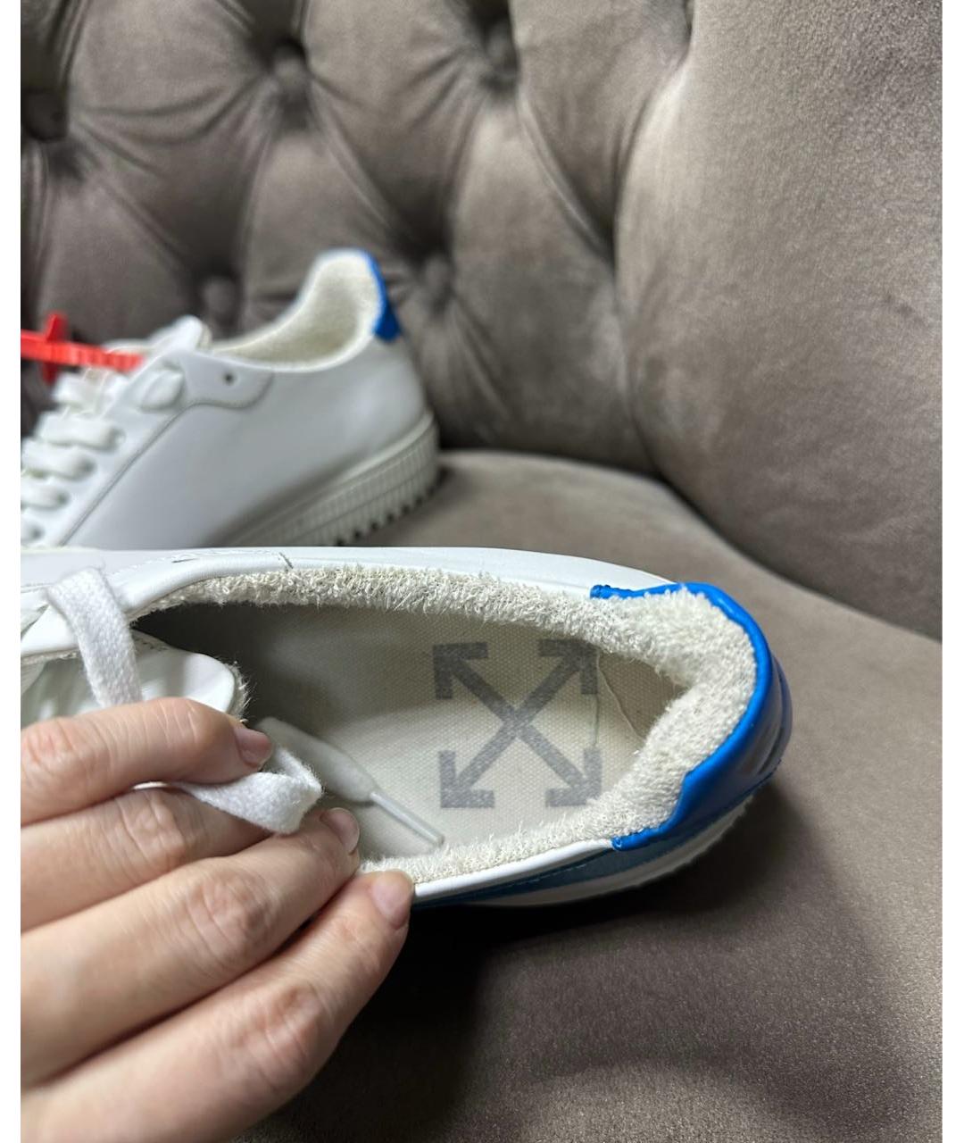 OFF-WHITE Белые кеды, фото 3