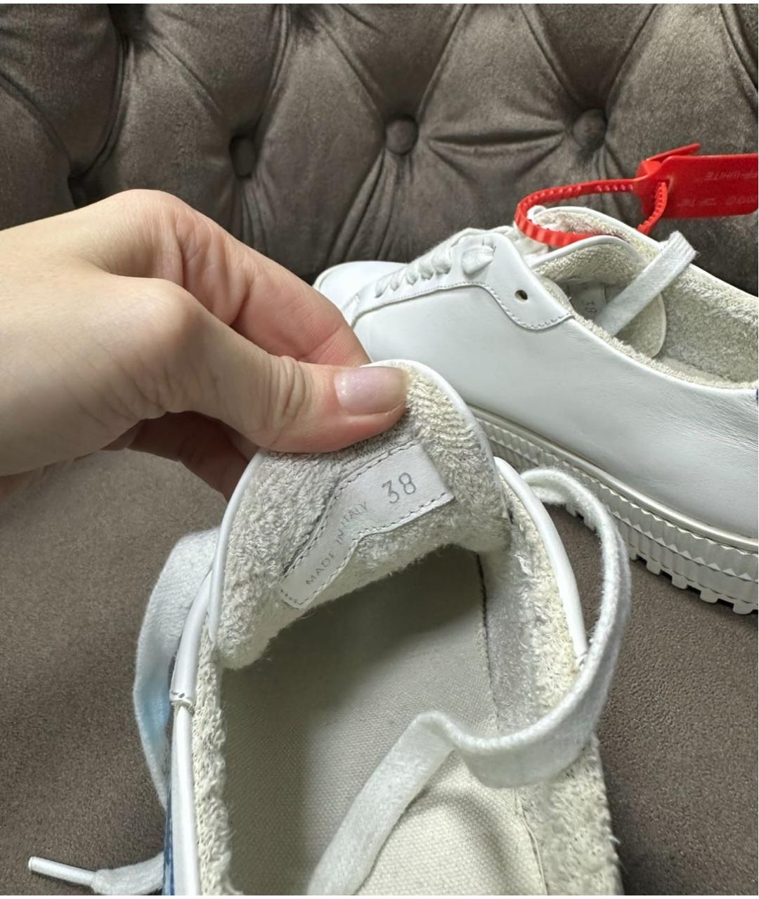 OFF-WHITE Белые кеды, фото 6