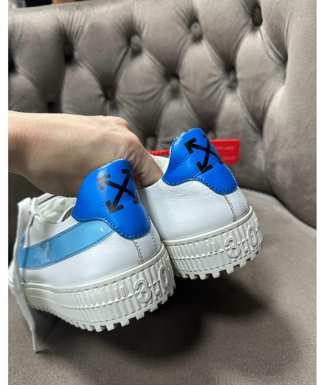 OFF-WHITE Белые кеды, фото 4