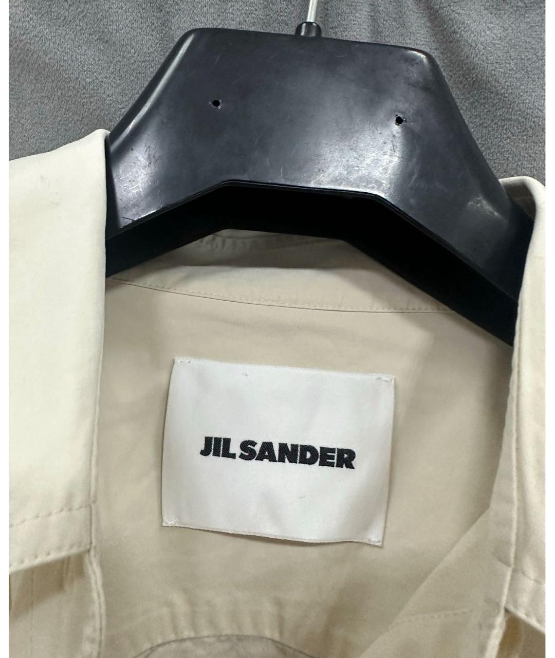 JIL SANDER Бежевое хлопковое повседневное платье, фото 3