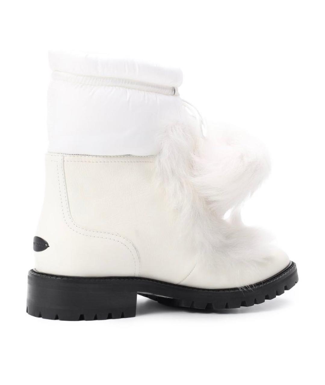 JIMMY CHOO Белые кожаные ботинки, фото 2