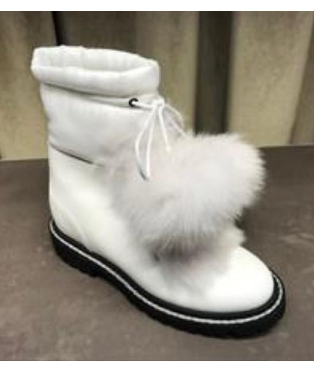 JIMMY CHOO Белые кожаные ботинки, фото 5