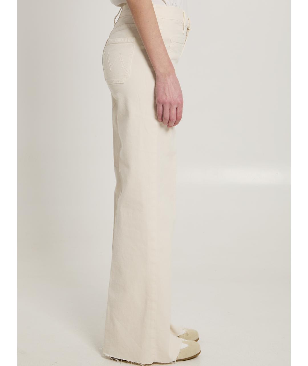 MOTHER Бежевые хлопковые прямые джинсы, фото 3