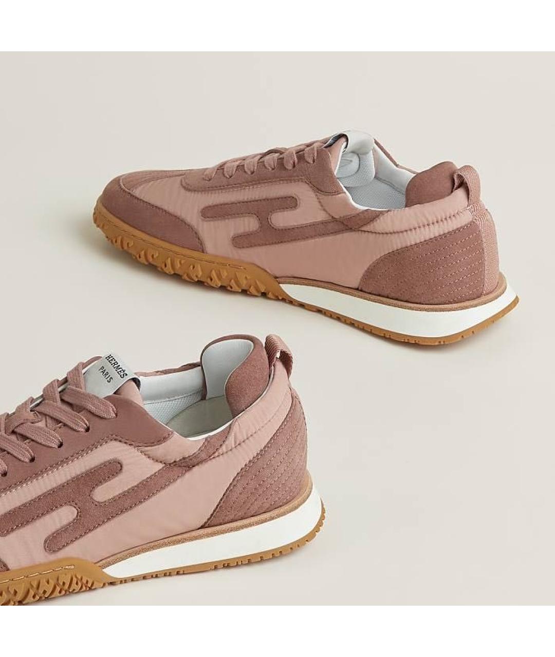 HERMES Розовые кроссовки, фото 5