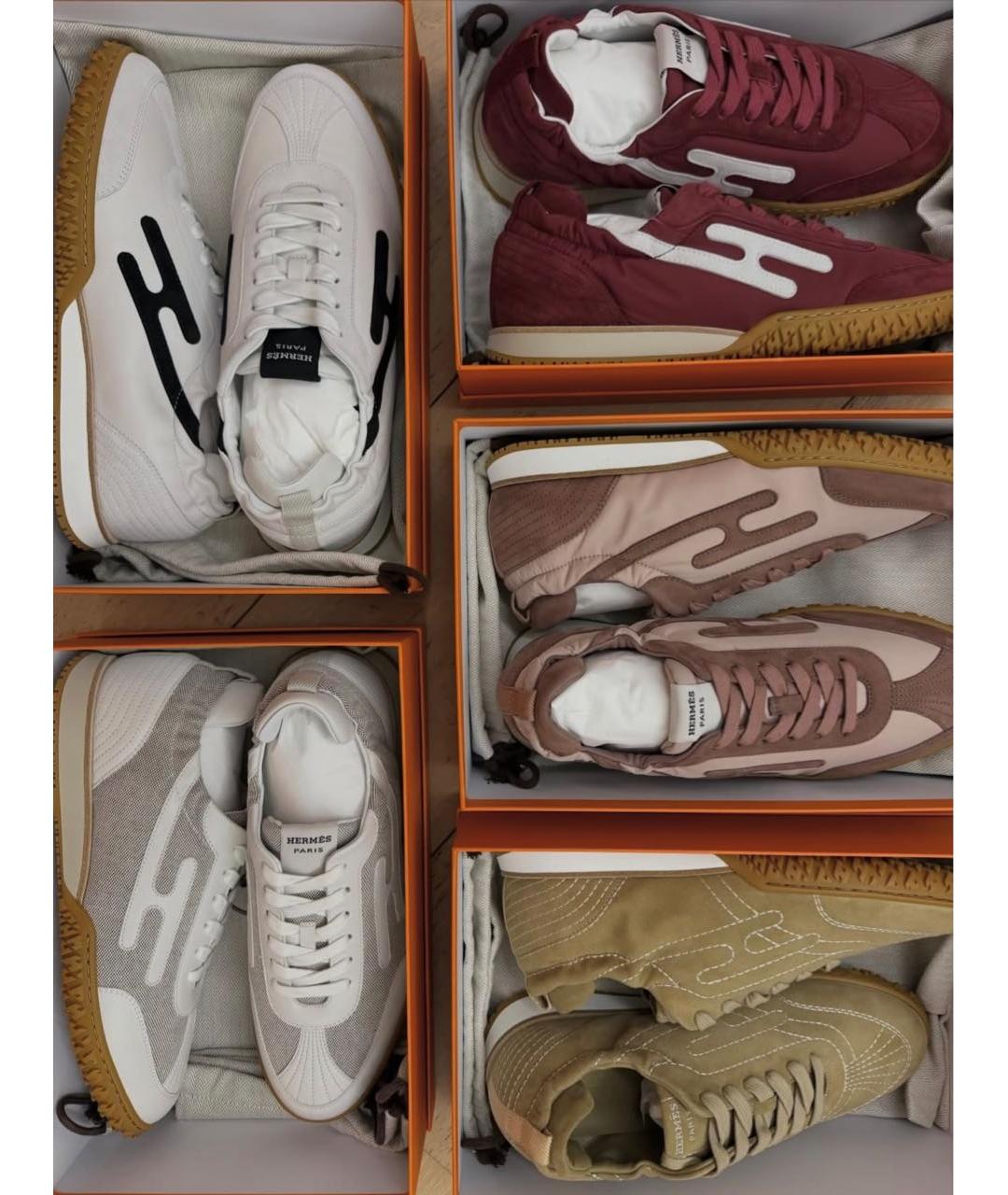 HERMES Розовые кроссовки, фото 7