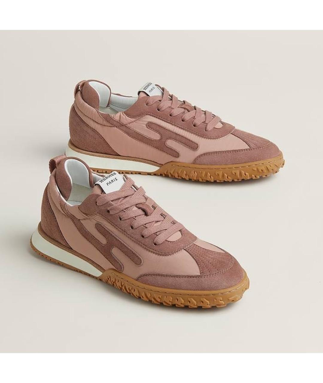 HERMES Розовые кроссовки, фото 2