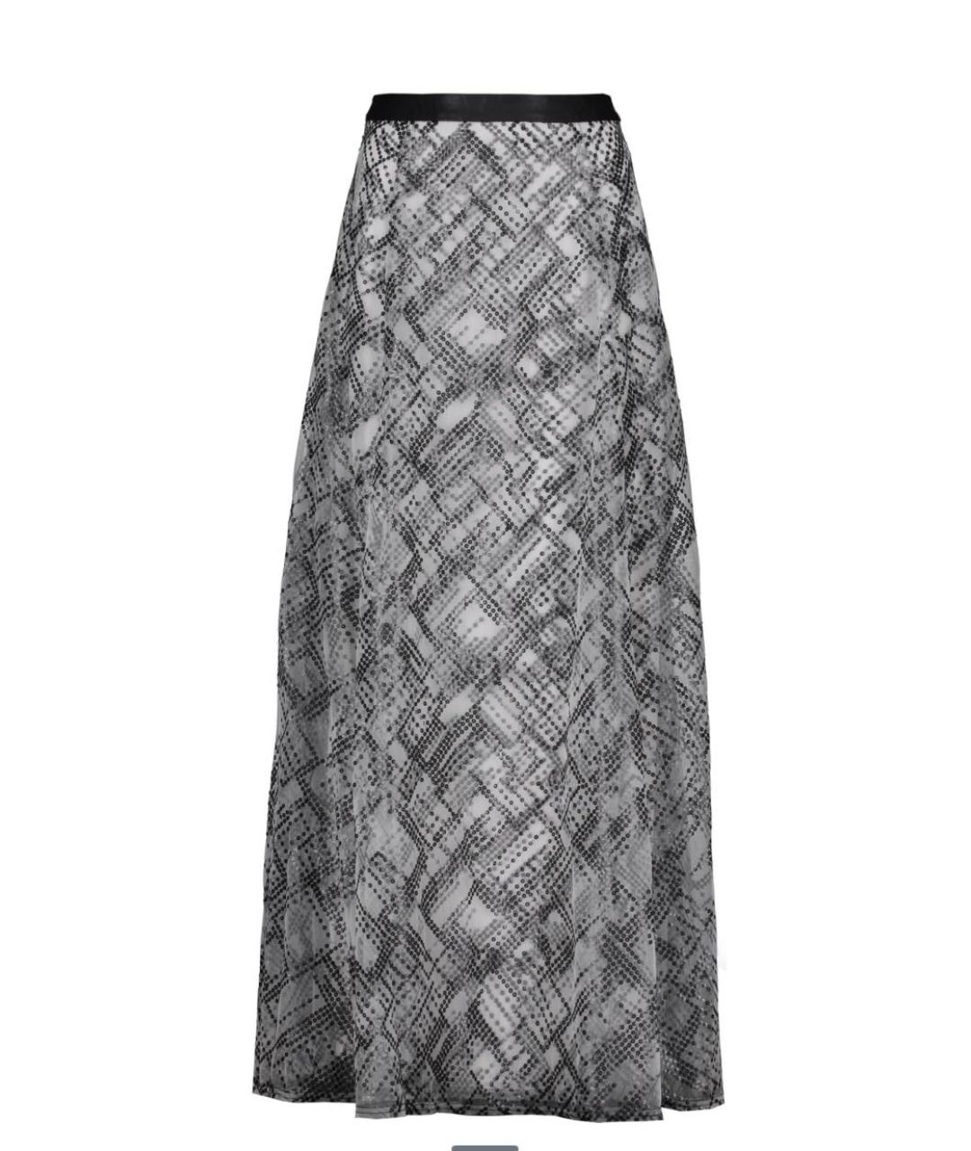 TADASHI SHOJI Серая юбка макси, фото 1