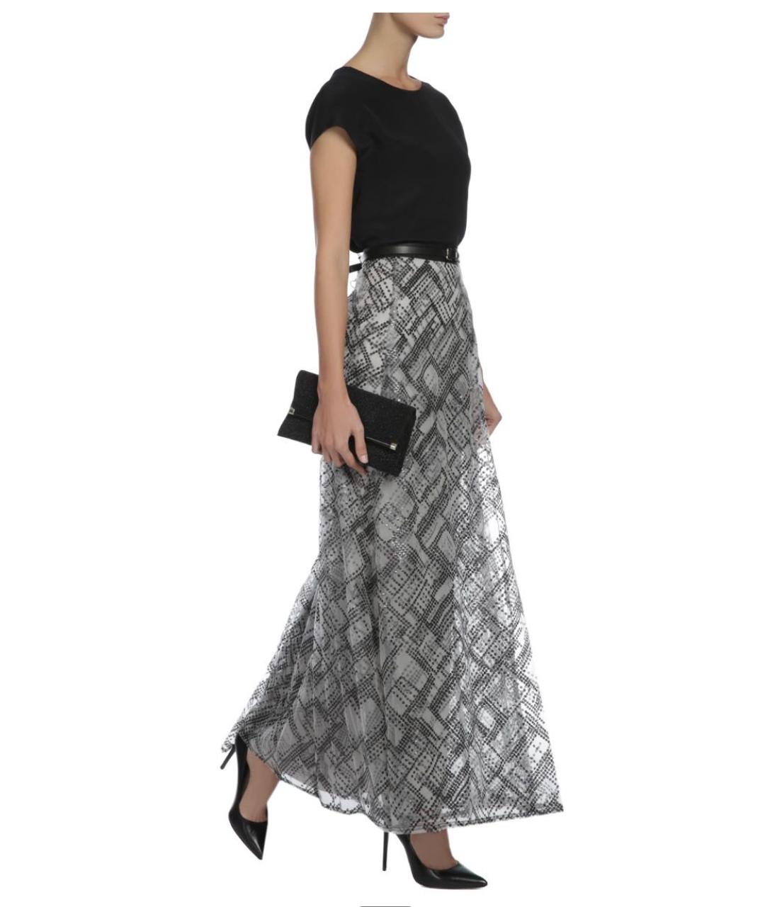 TADASHI SHOJI Серая юбка макси, фото 4