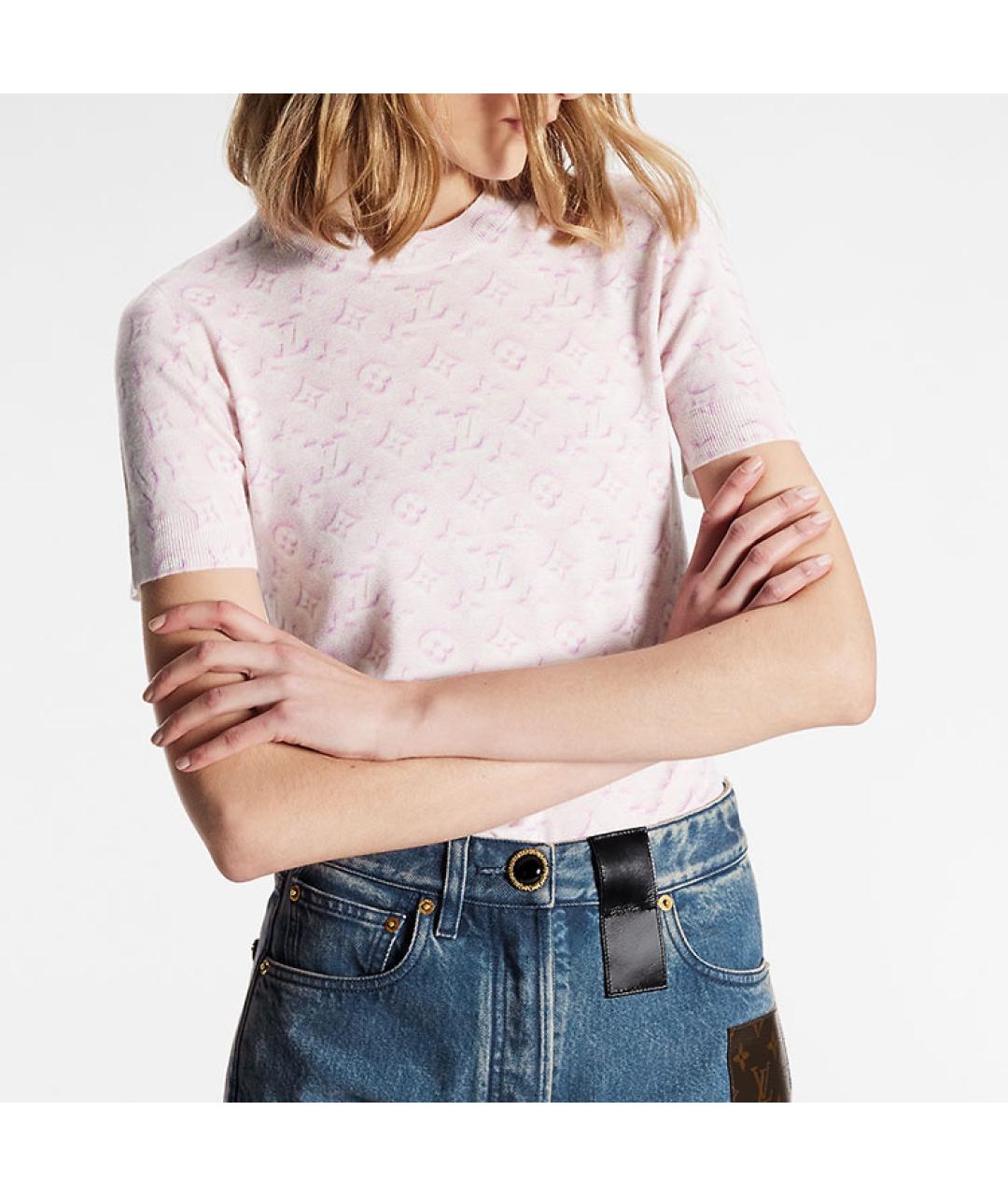 LOUIS VUITTON Розовый джемпер / свитер, фото 4