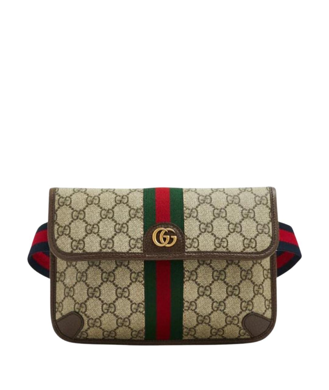 GUCCI Бежевая поясная сумка, фото 1