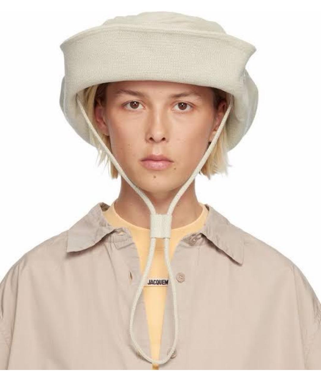 JACQUEMUS Бежевая панама, фото 3