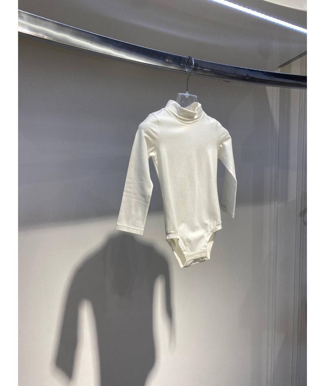 MOSCHINO Белый хлопковый боди/ползунок, фото 2