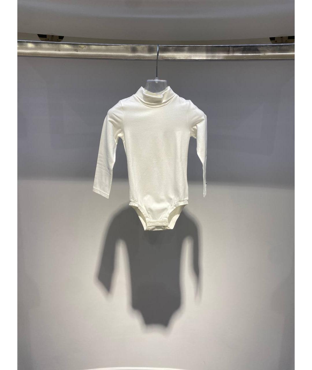 MOSCHINO Белый хлопковый боди/ползунок, фото 4