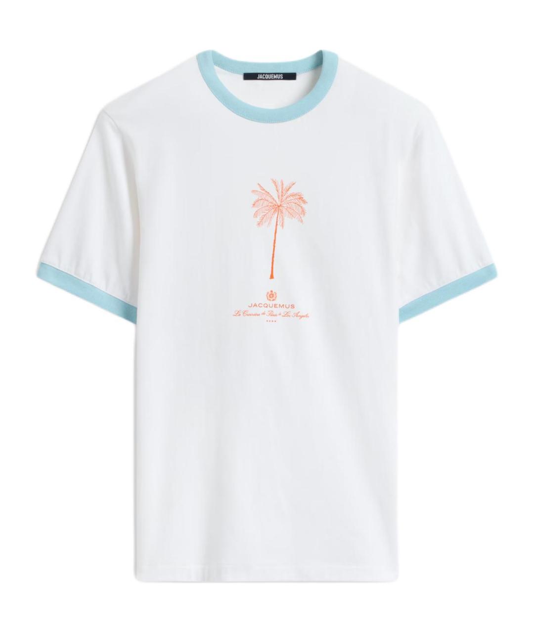 JACQUEMUS Белая хлопковая футболка, фото 1