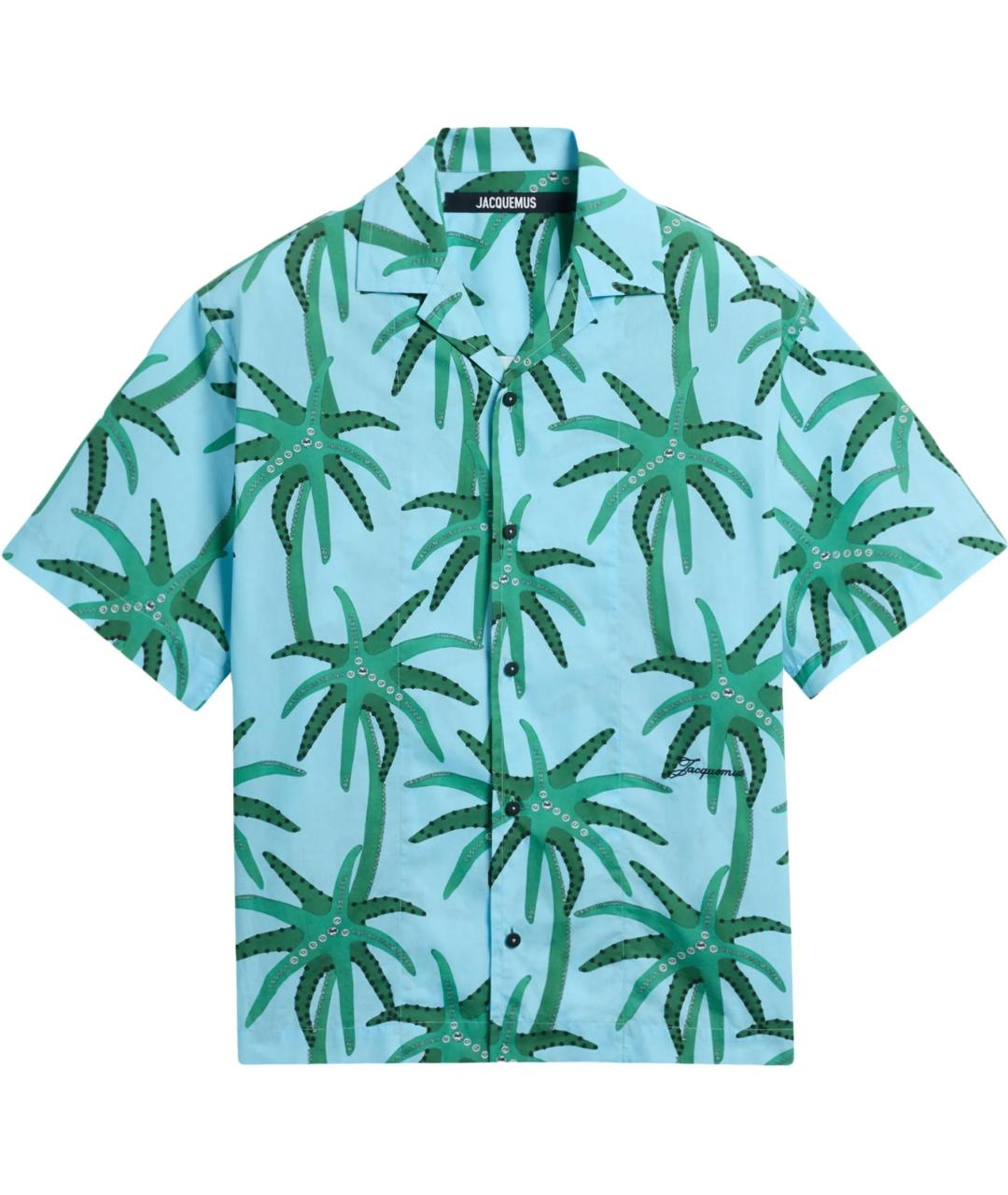 JACQUEMUS Синяя хлопковая кэжуал рубашка, фото 1