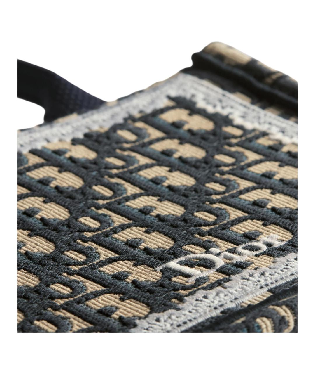 CHRISTIAN DIOR Синяя хлопковая сумка тоут, фото 5