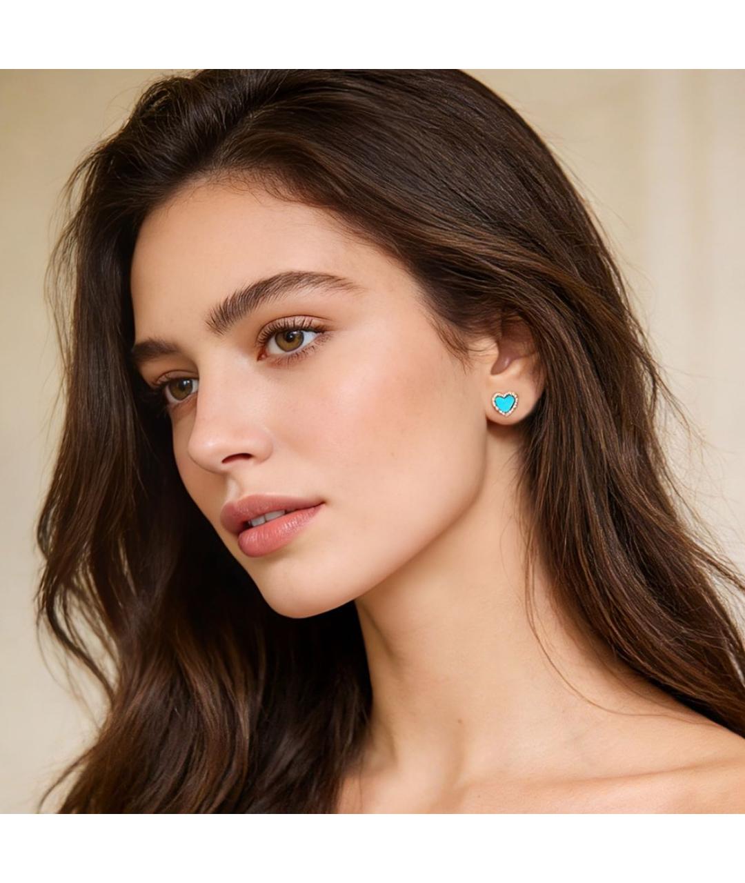 APM Monaco Бирюзовые серебряные серьги, фото 3