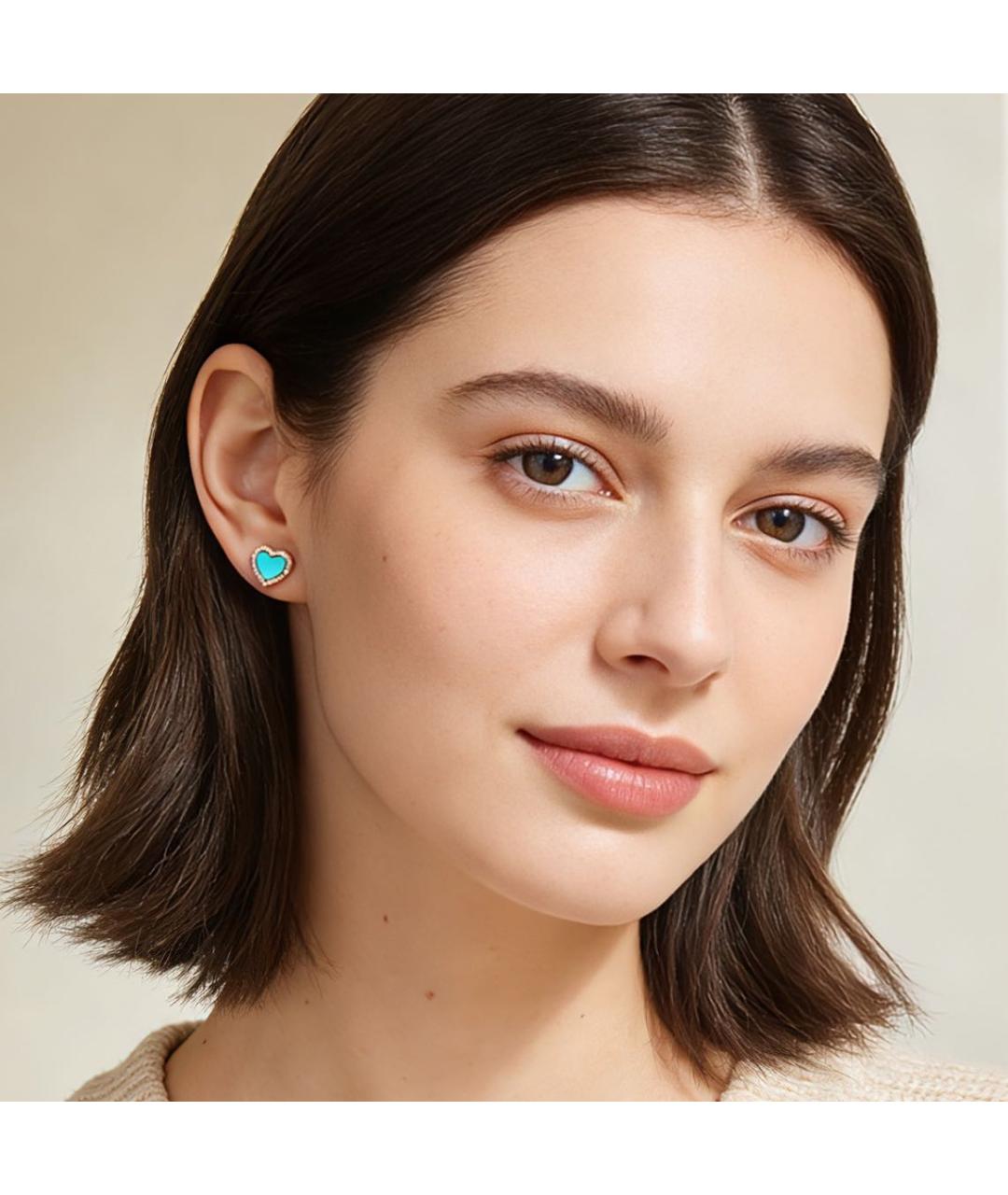 APM Monaco Бирюзовые серебряные серьги, фото 4