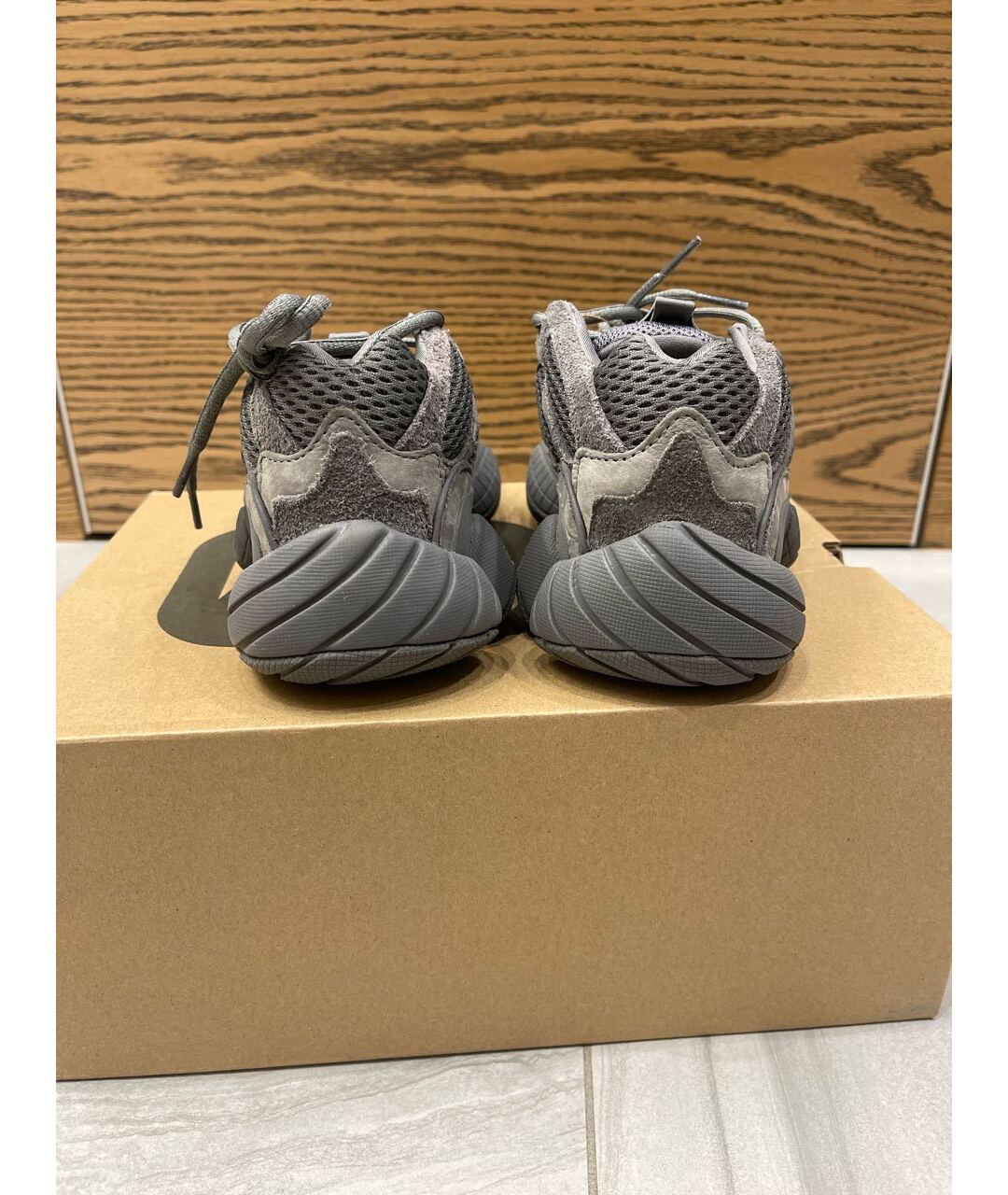 ADIDAS YEEZY Серые замшевые кроссовки, фото 4