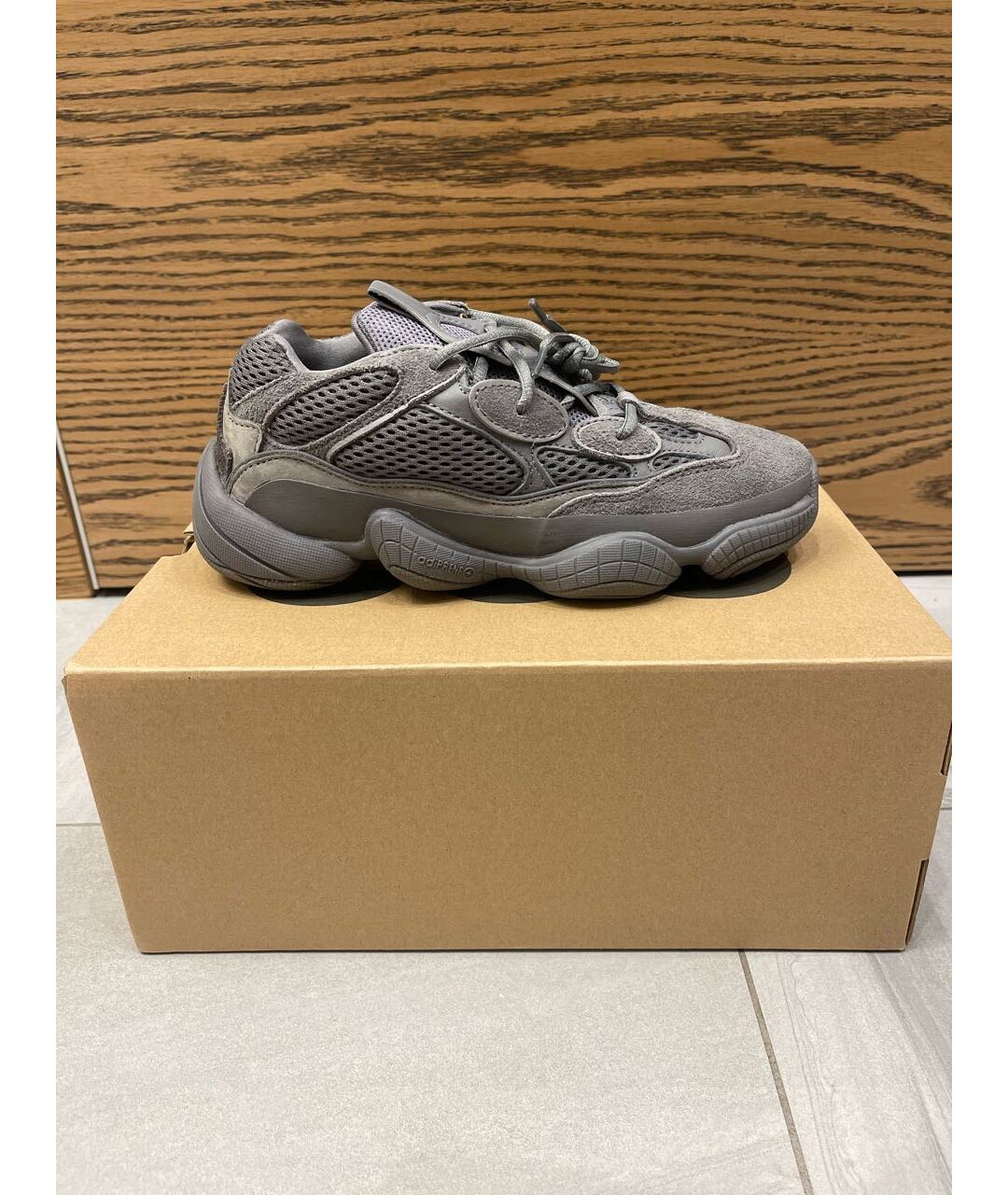 ADIDAS YEEZY Серые замшевые кроссовки, фото 8