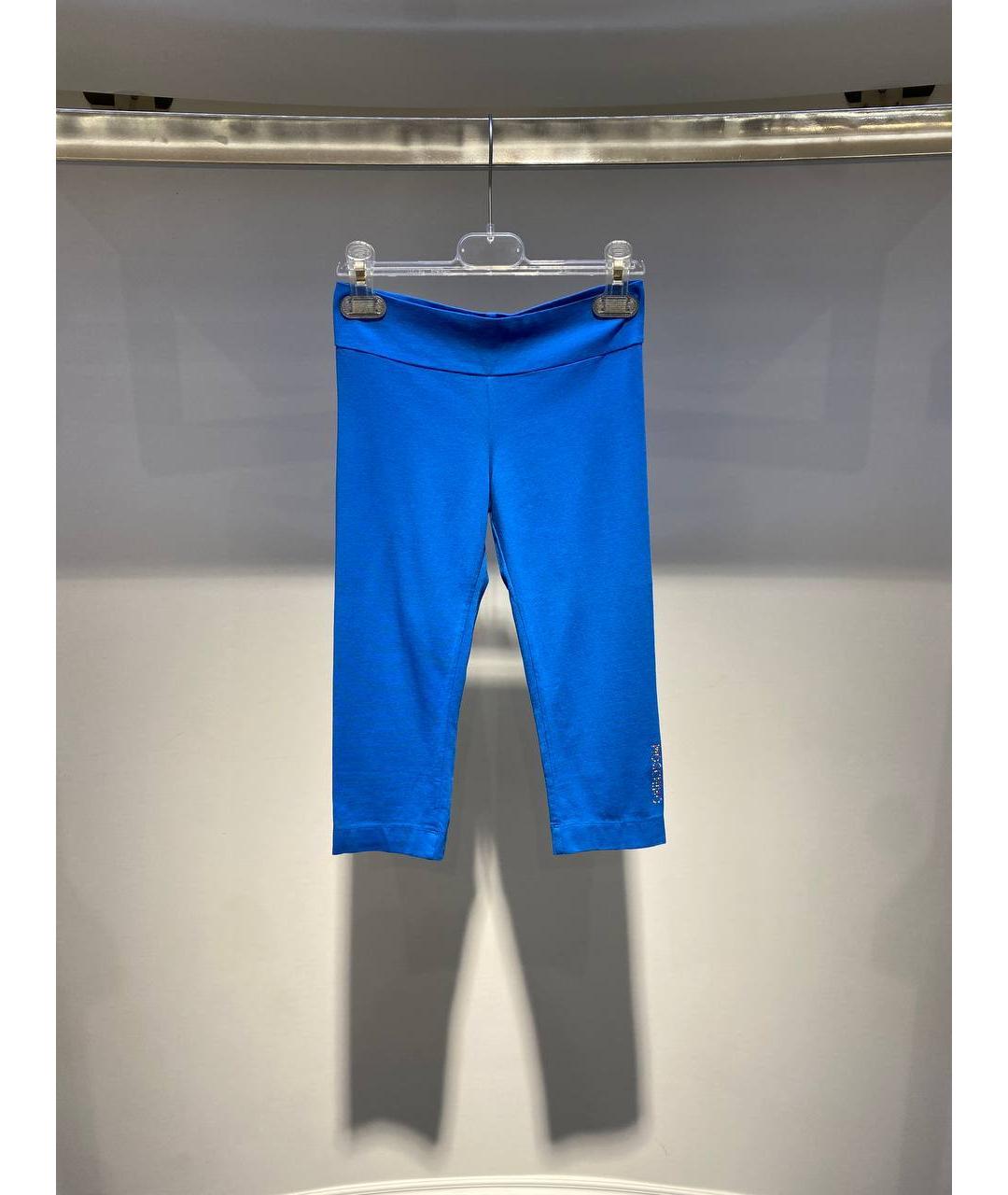 MOSCHINO Голубые хлопковые брюки и шорты, фото 4