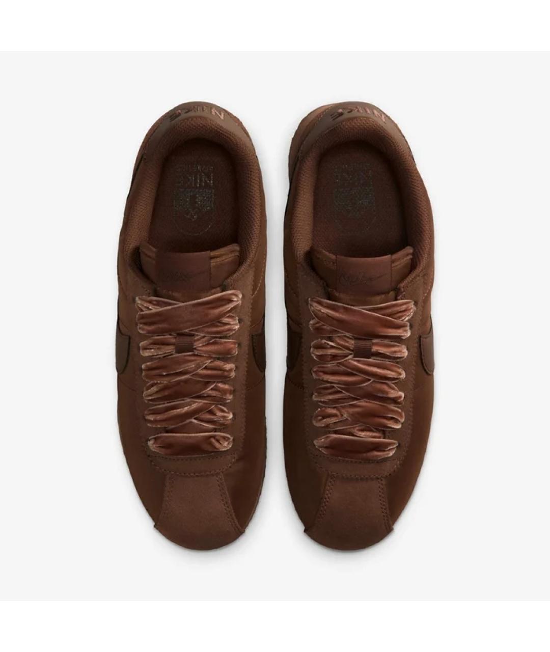 NIKE Коричневые текстильные низкие кроссовки / кеды, фото 3