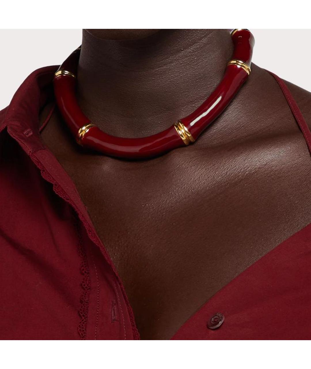 GUCCI Красный чокер, фото 4