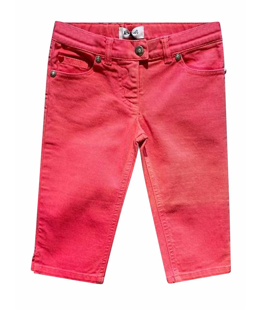 MOSCHINO Коралловые деним брюки и шорты, фото 1