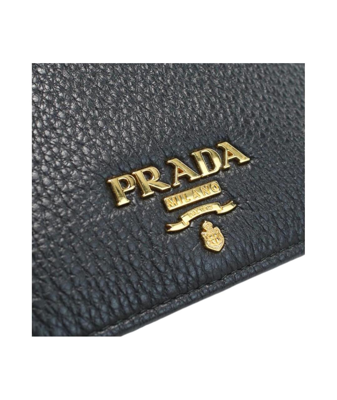 PRADA Черный кожаный кошелек, фото 5