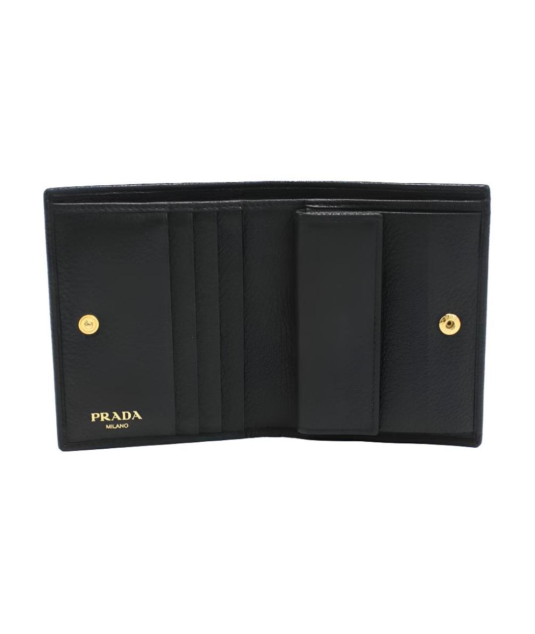 PRADA Черный кожаный кошелек, фото 4