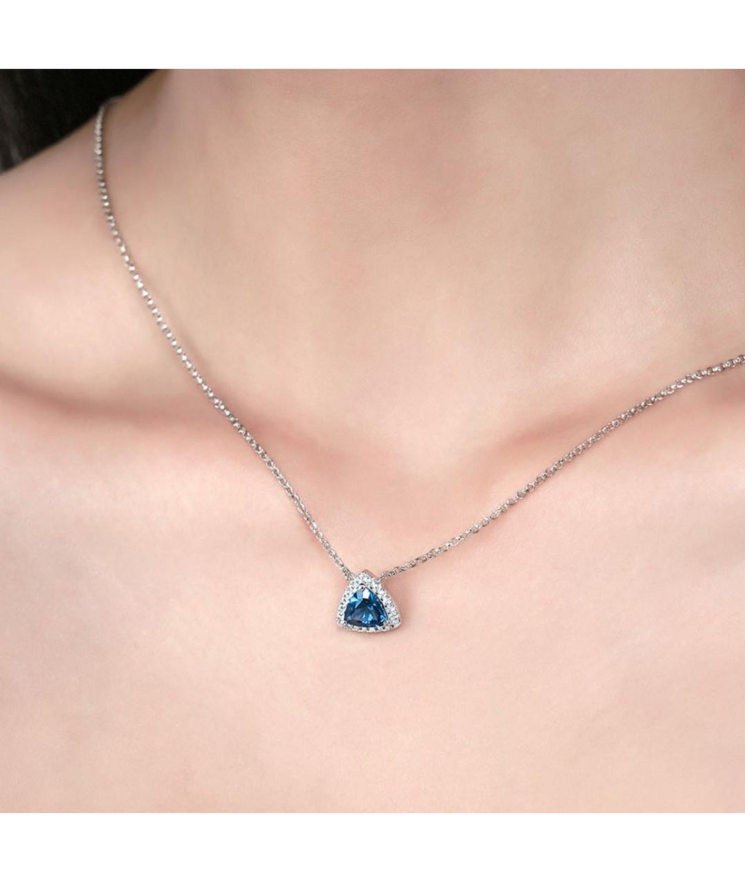 APM Monaco Синяя серебряная подвеска, фото 2