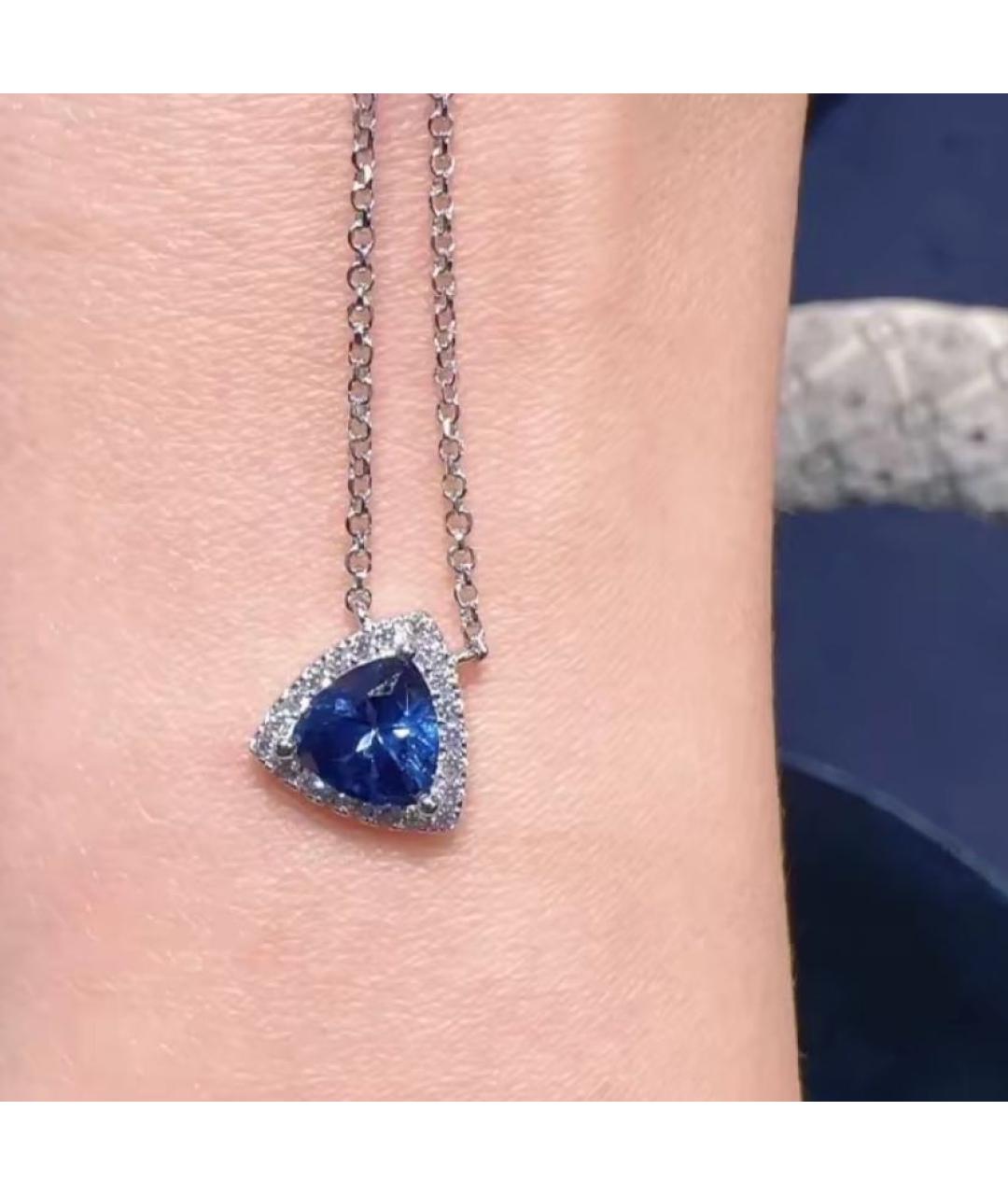 APM Monaco Синяя серебряная подвеска, фото 8