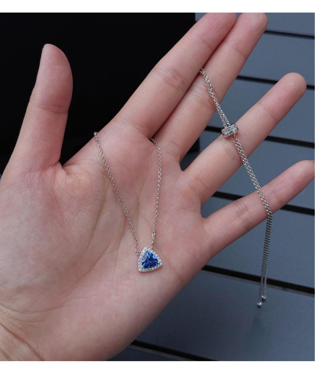 APM Monaco Синяя серебряная подвеска, фото 5