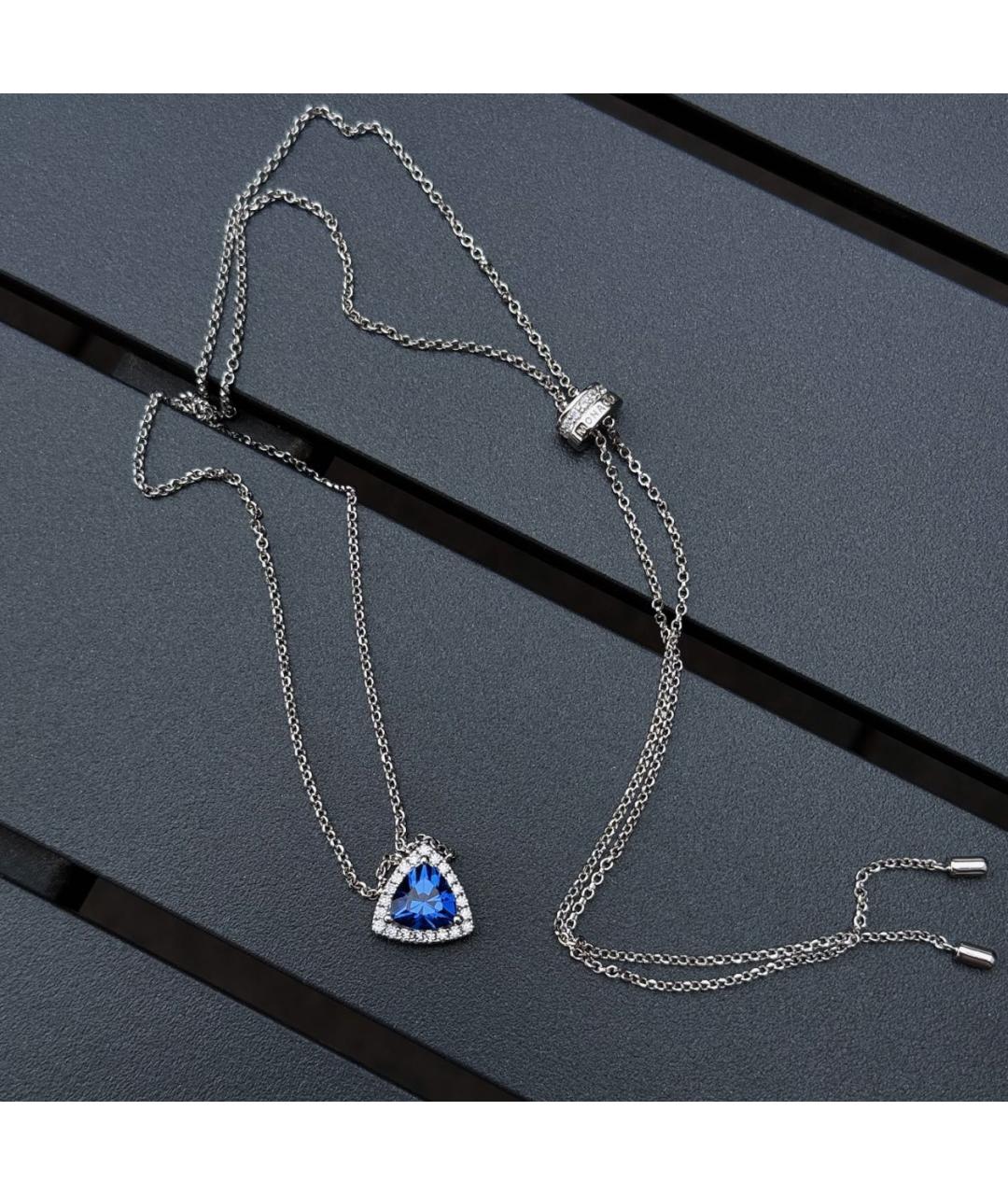 APM Monaco Синяя серебряная подвеска, фото 7